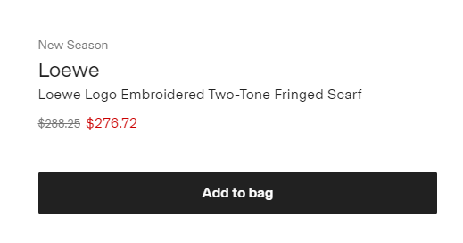 Loewe 罗意威 拼色logo围巾