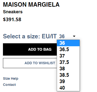 码全！MAISON MARGIELA 新款徳训鞋