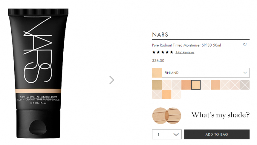 斷貨快！NARS Pure Radiant Tinted Moisturiser 有色麵霜 50ml