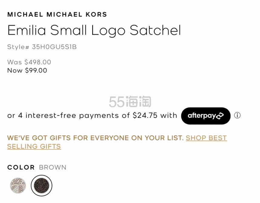 Michael Kors Emilia 小号手提包 双色