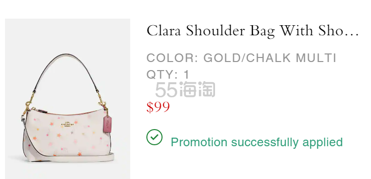 新款！Coach 蔻驰 Clara流星款腋下包