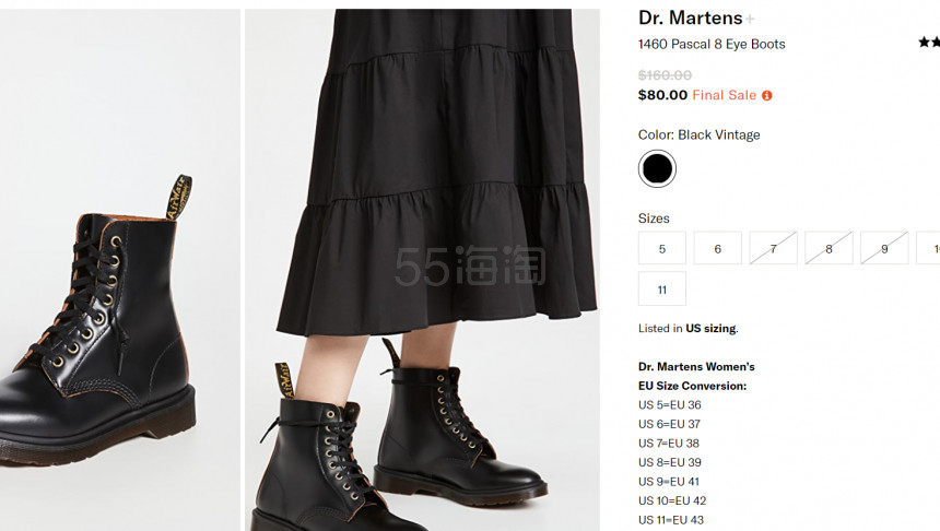 Dr. Martens 1460 八孔马丁靴 35/36码有货