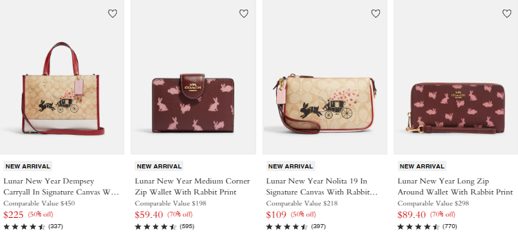 Coach Outlet 美国：兔年新品！新款水桶包、托特包等
