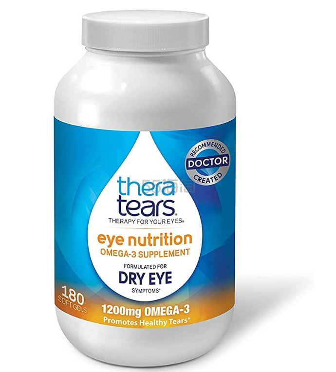 【含税直邮】Thera Tears 眼部营养补充胶囊欧米茄 3 补充剂 180粒