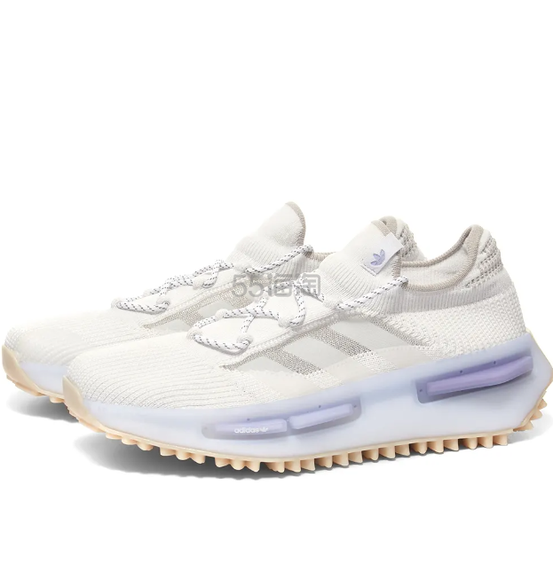码全+降价！ADIDAS NMD S1 运动鞋 白紫