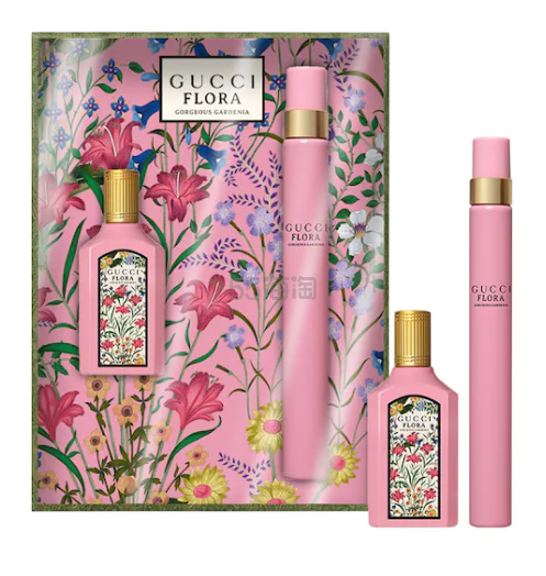 gucci 古驰 flora 栀子花淡香mini 香水套装