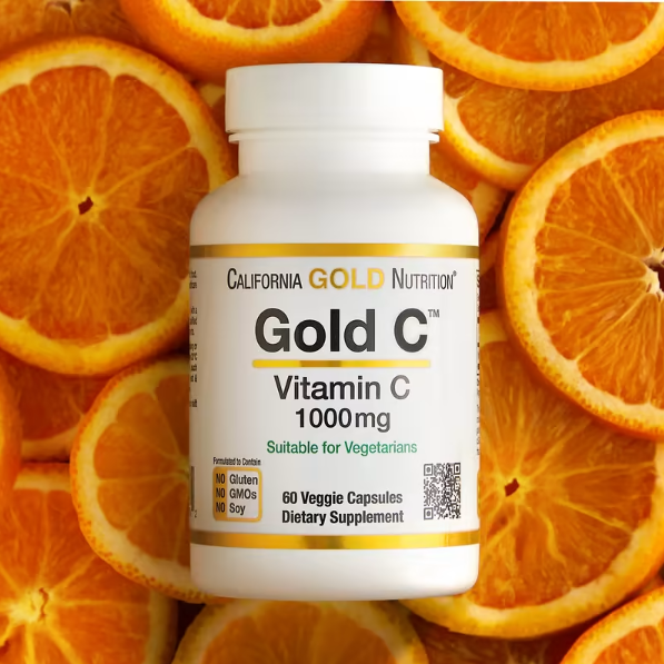 特价！California Gold Nutrition Gold C USP级维生素 C 1000毫克 60粒