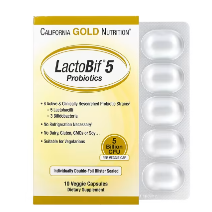 特价！California Gold Nutrition LactoBif 益生菌，50 亿 CFU 10粒