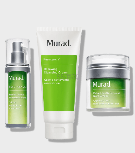 补货！Murad 慕拉视黄醇正装面霜+精华+眼精华等5件套 （价值1）