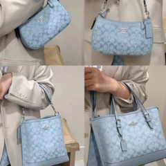 Coach Outlet：2月新款香布蕾海量上新！入深色/浅蓝色腋下包、托特包