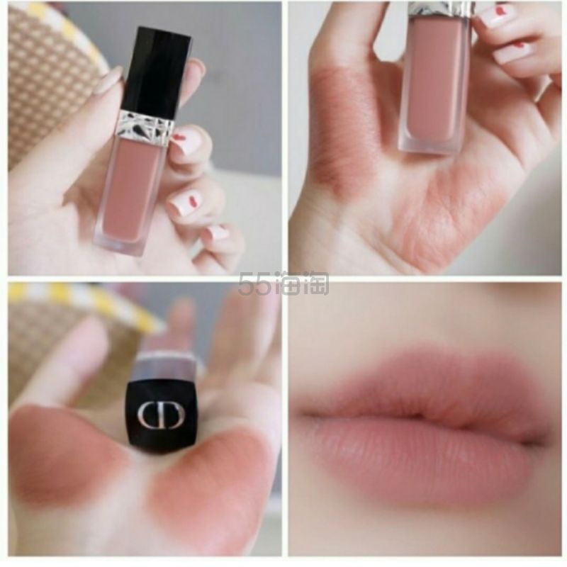 补货！Dior 迪奥 黑盖哑光丝绒唇釉 #100 Forever Nude