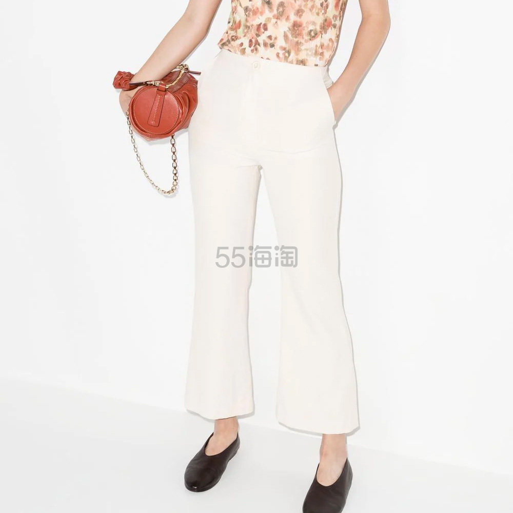 Nanushka 奶白Beata露踝裤