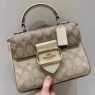 额外8折！Coach 蔻驰 Morgan 浅色老花手提包