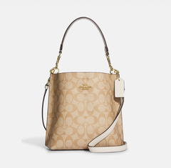 降价！Coach 蔻驰 Mollie 22 水桶包 奶茶色、冰川白