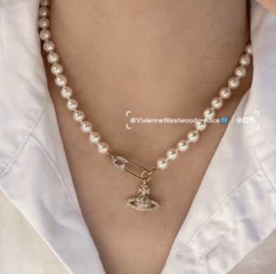 Vivienne Westwood 西太后 回形针珍珠项链