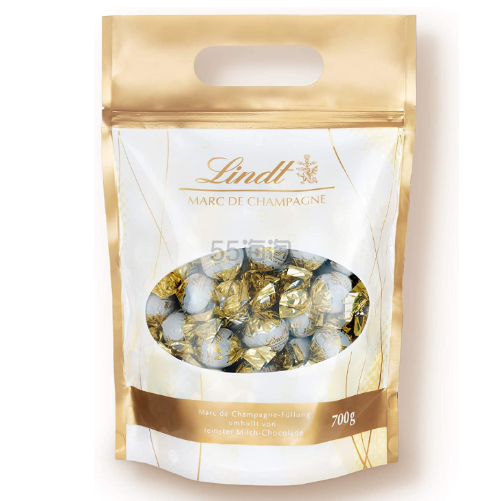 【含税直邮】Lindt 瑞士莲 马克德香槟球巧克力 700g/袋 约56个