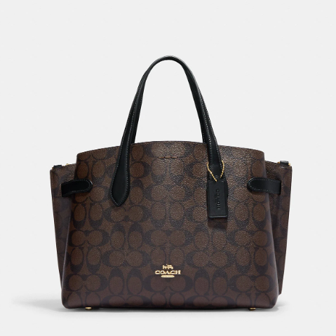 新款！Coach 蔻驰 Hanna Carryall 老花手提包