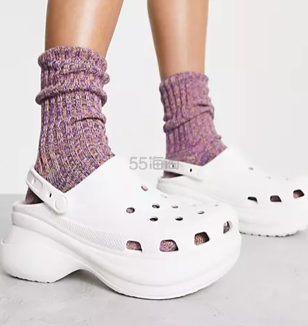 明星同款！Crocs 小鲸鱼白色高跟洞洞鞋