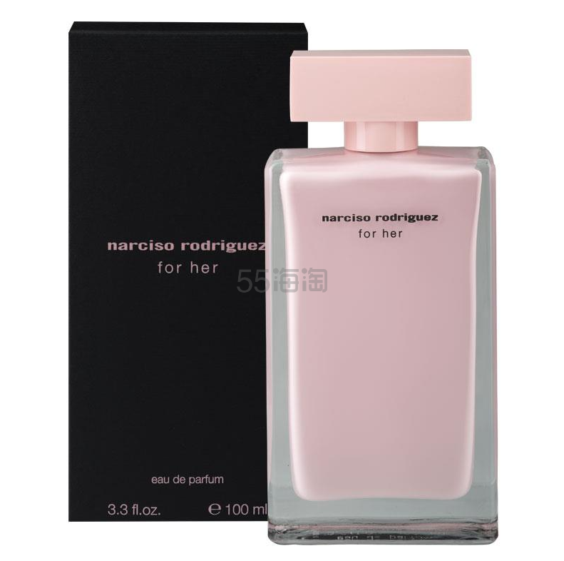 Narciso Rodriguez 纳西素for her EDP 粉瓶香水100ml,海淘返利优惠-55海淘