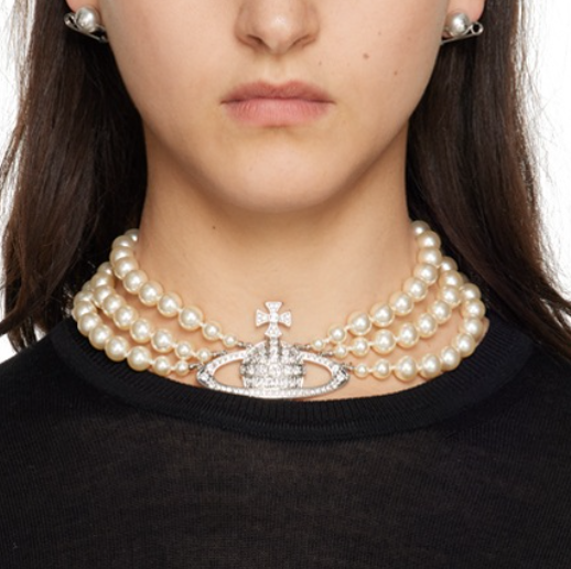 虞书欣同款！Vivienne Westwood 西太后 三层珍珠 Choker