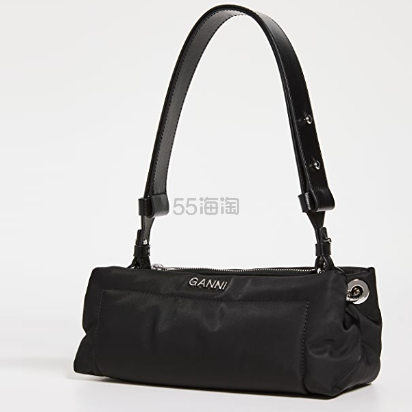 库存浅！GANNI Pillow 黑色长方形包