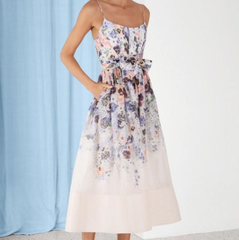 Zimmermann TAMA 塔玛系列丝麻花卉吊带连衣裙