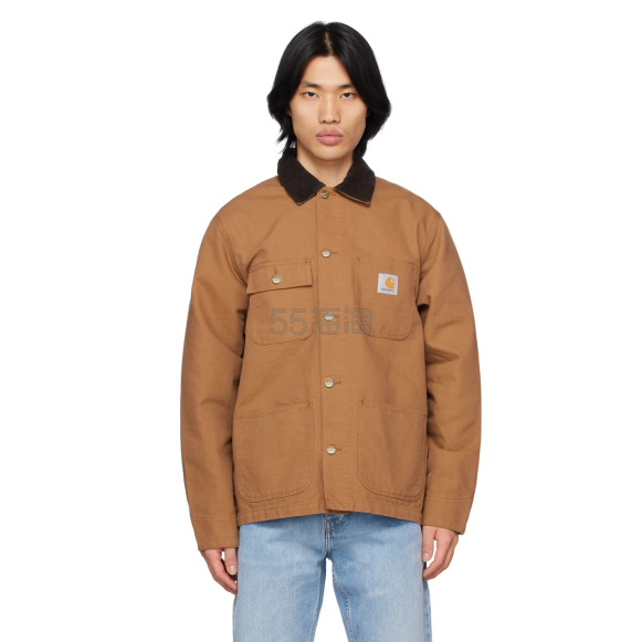虞书欣同款！Carhartt WIP 棕色灯芯绒领密歇根夹克