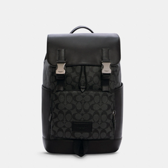 降价！Coach 蔻驰 Track Backpack 老花双肩包