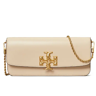 新品！Tory Burch 汤丽柏琦横版金砖链条包奶油白,海淘返利优惠-55海淘