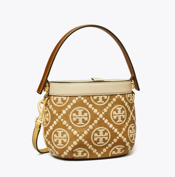 老花新款！Tory Burch T MONOGRAM 发财桶/小蜜罐- DealAM.com [Expired]