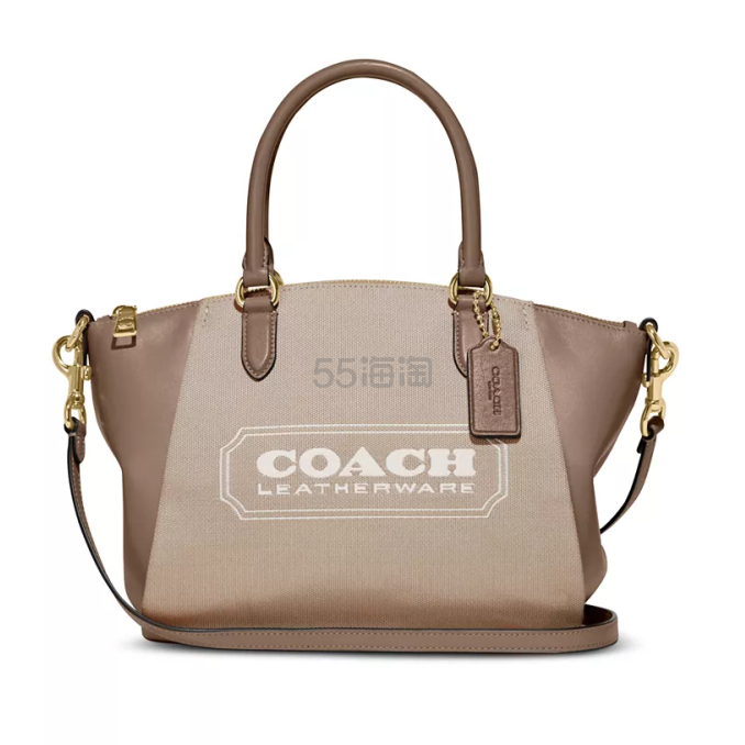 降价！COACH 蔻驰 Badge Jacquard Elise Satchel 手提包