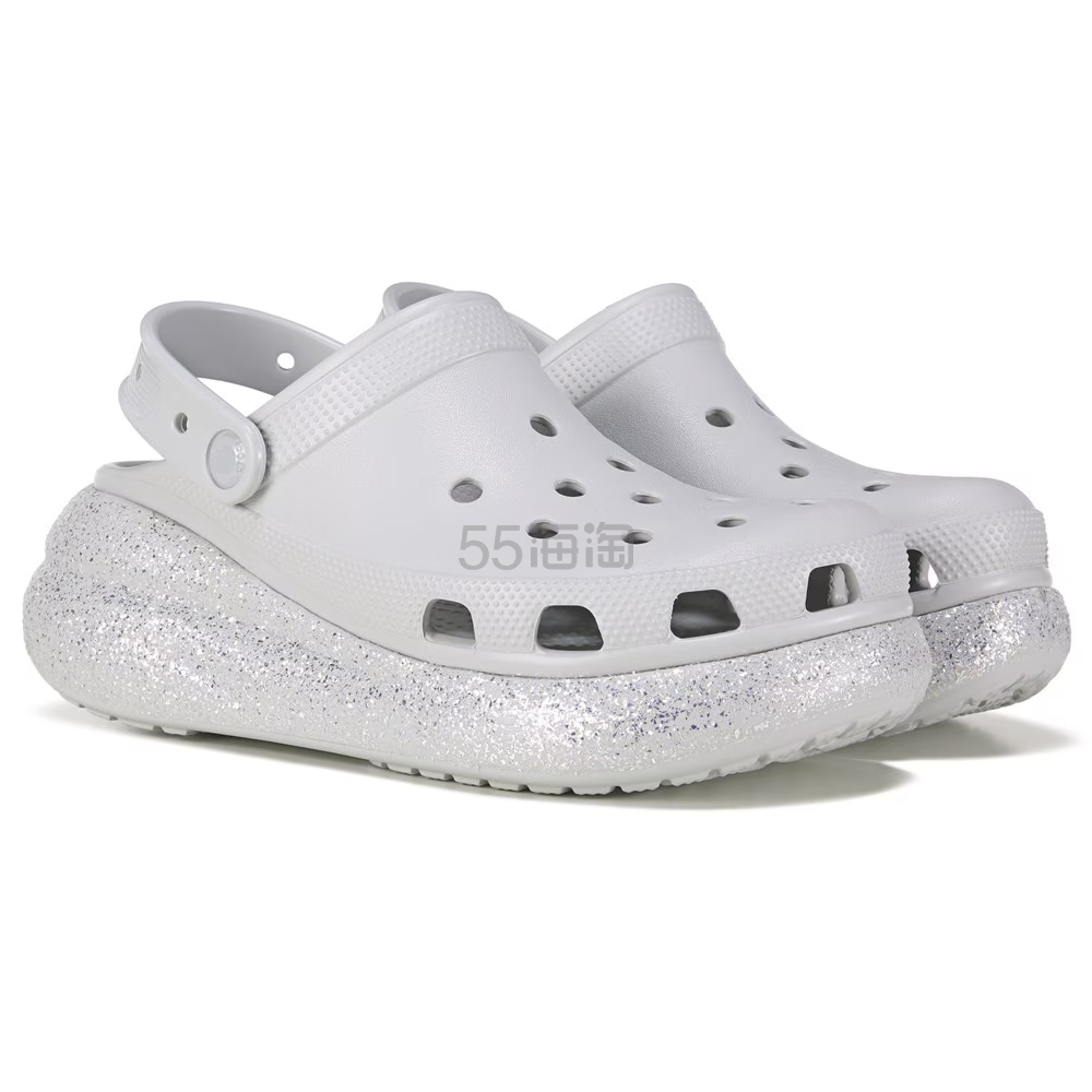 Crocs 卡骆驰 Classic Crush 经典泡芙洞洞鞋 成人款 银灰色