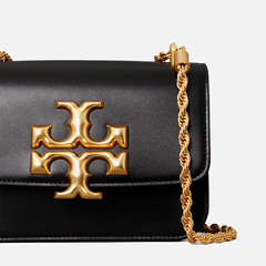 Tory Burch Eleanor 黑/白色 小金砖链条包