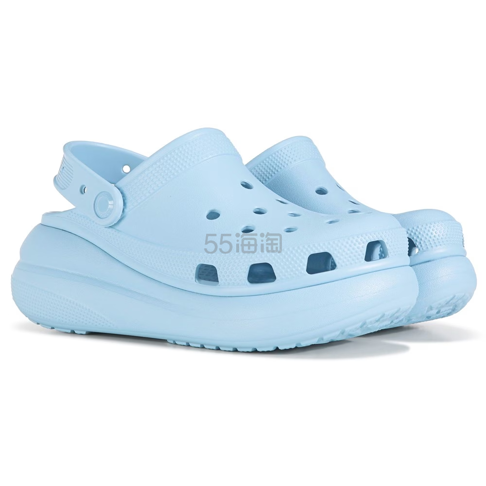 Crocs 卡骆驰 Classic Crush 泡芙洞洞鞋 成人款 baby蓝