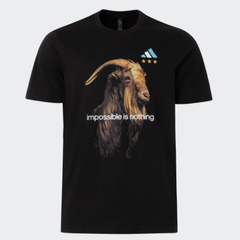 ADIDAS 阿迪达斯 阿根廷梅西 GOAT GRAPHIC 黑色山羊T恤