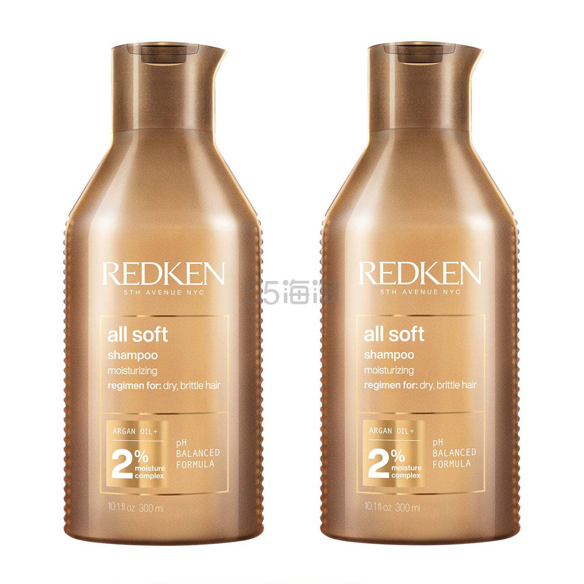【单件含税】Redken 列德肯 全面柔顺防毛躁洗发水两瓶套装 2x300ml