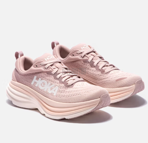 热卖！HOKA BONDI 8 女款粉色运动鞋
