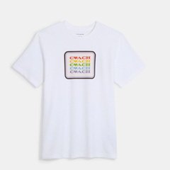 Coach 蔻驰 Rainbow 彩虹图案T恤