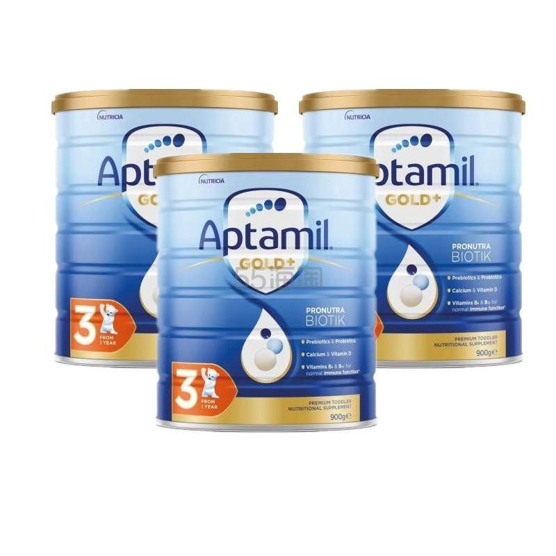 【上新特价】【新版】Aptamil 爱他美 金装版婴幼儿奶粉 900g 3段 3罐包邮装