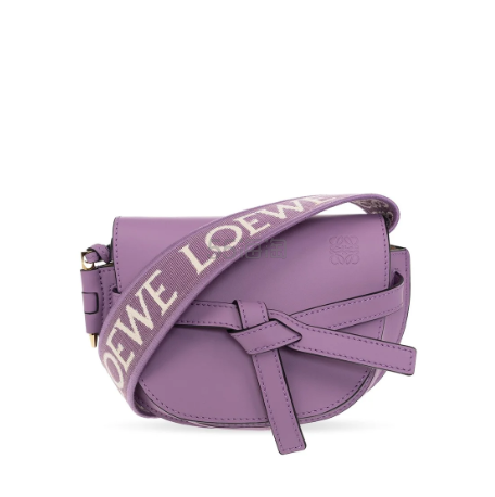 定价优势！LOEWE 粉紫 Mini Gate 宽肩带迷你斜挎包