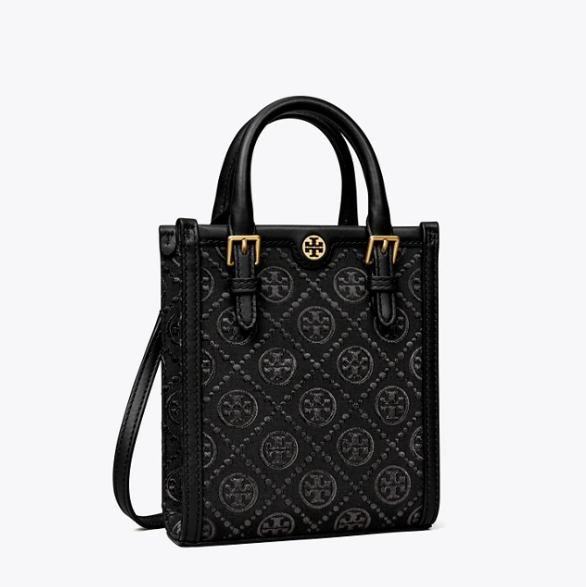 Tory Burch 黑色T MONOGRAM 迷你琴谱包,海淘返利优惠-55海淘