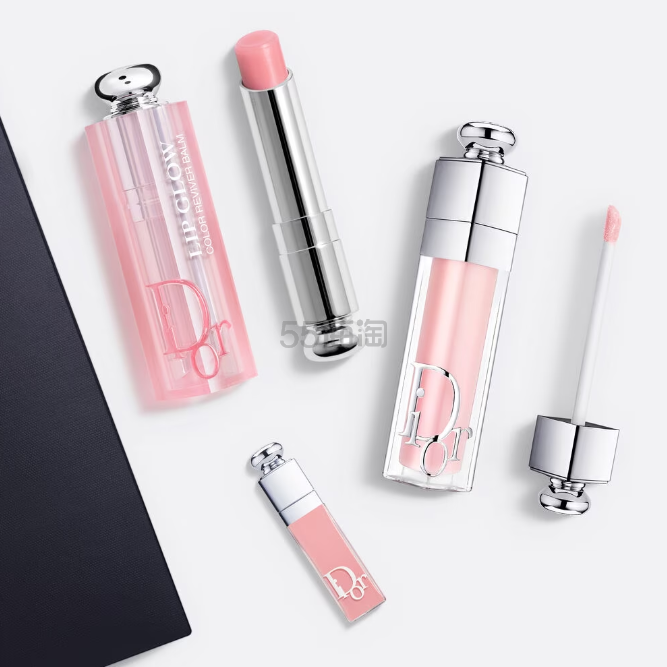 满送口红礼包！Dior 迪奥唇膏三支装（变色唇膏+唇釉#001 Pink、迷你唇釉#038 Rose Nude）