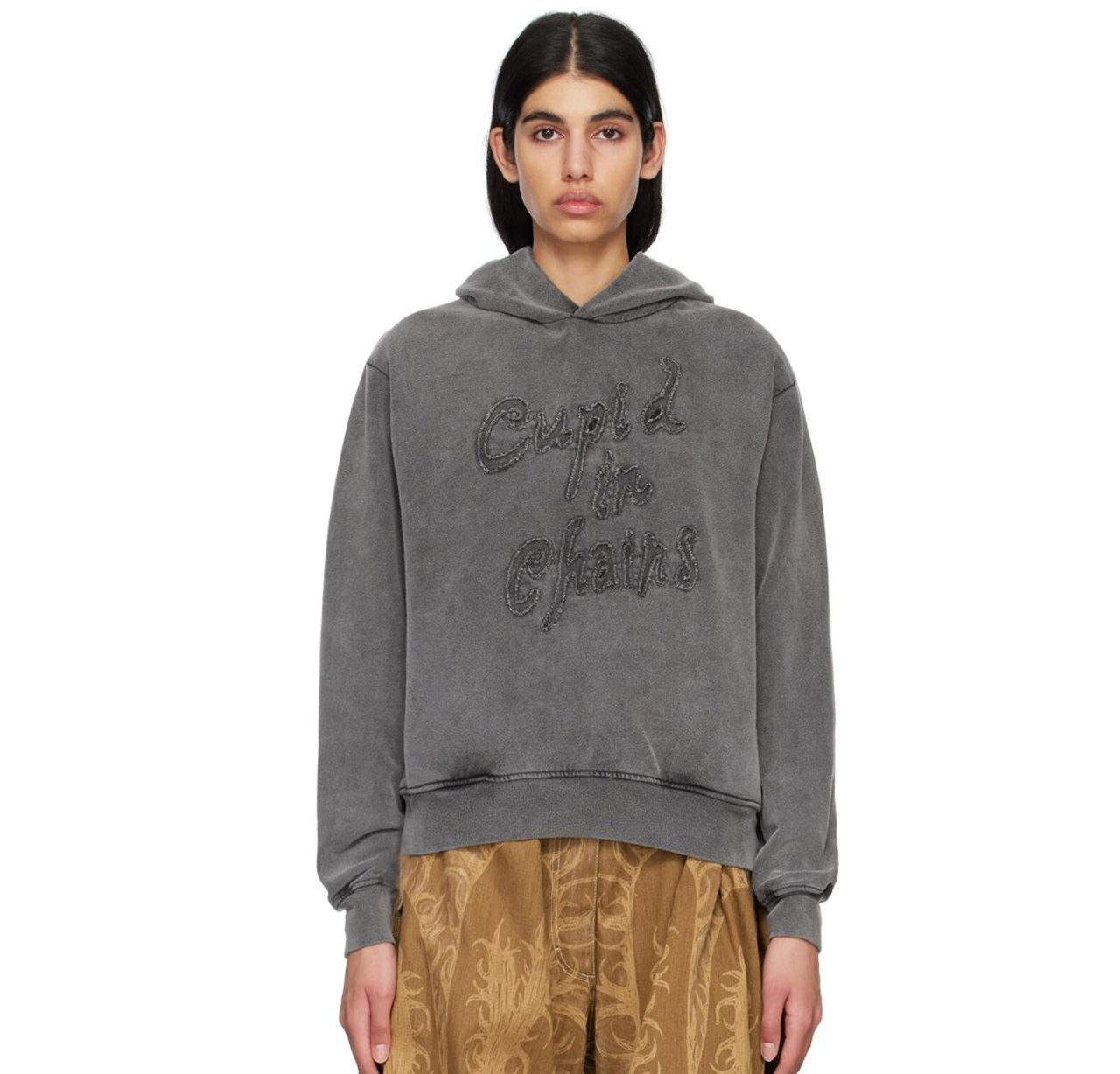 Jennie同款！Acne Studios 灰色连帽卫衣