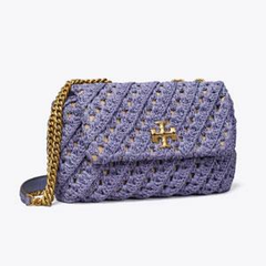 Tory Burch 汤丽柏琦 KIRA 编织单肩包 紫色