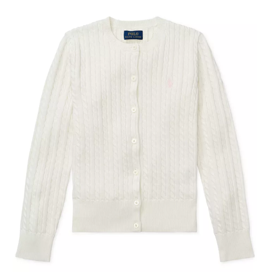 多色L补货！Ralph Lauren 拉夫劳伦 Cable-Knit 大童款 针织开衫