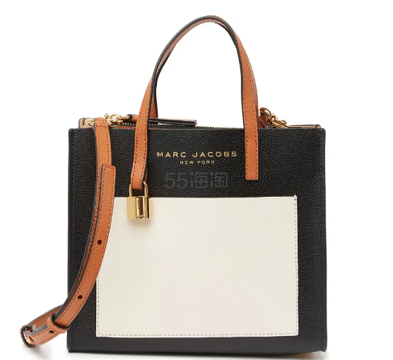 Marc Jacobs  Mini Grind 拼色皮革托特斜挎包 5色可选