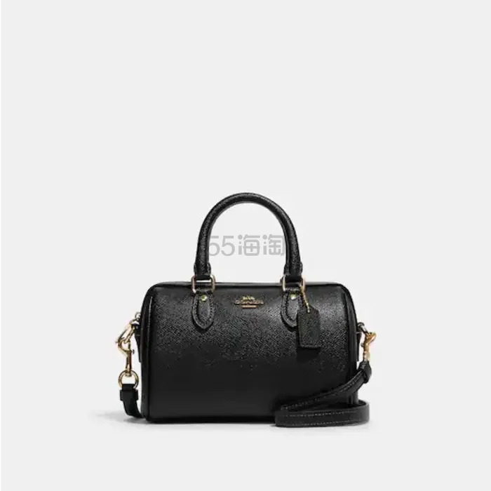 Coach 蔻驰 Mini Rowan 波士顿黑色手提包