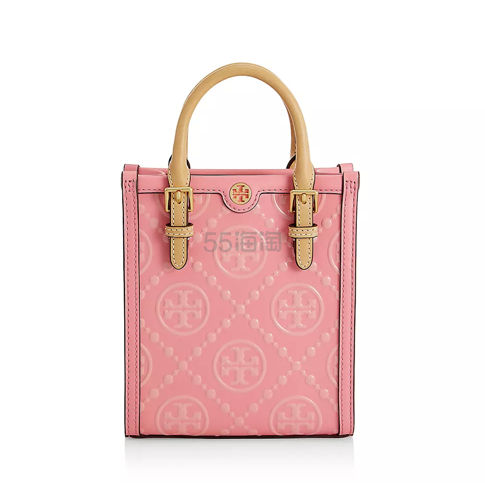Tory Burch 汤丽柏琦 T MONOGRAM 迷你玫瑰粉琴谱包