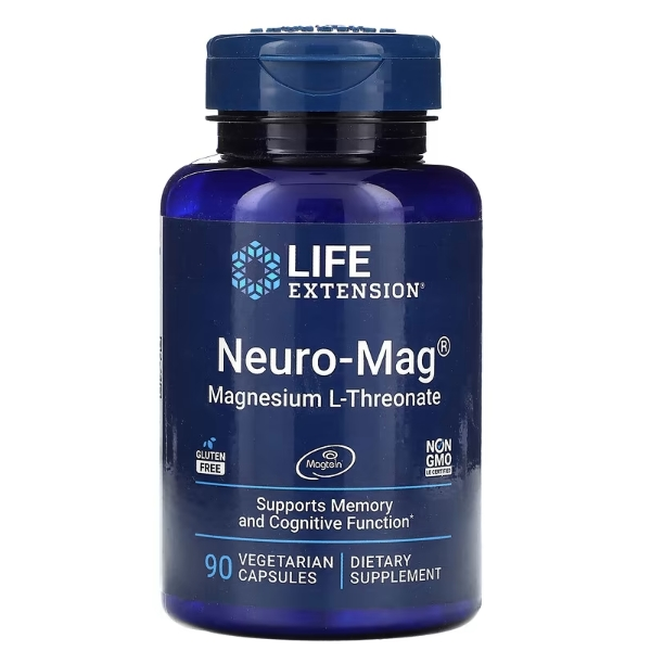 Life Extension Neuro-Mag L-苏糖酸镁素食胶囊 90 粒