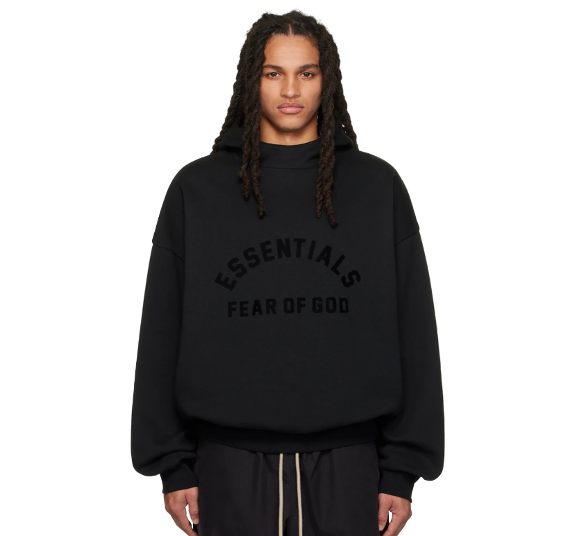 补货！ESSENTIALS  Bonded 男款暗黑色连帽卫衣
